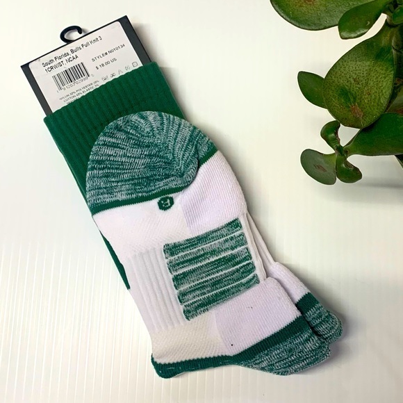 University of South Florida Strideline Socks, Crew,‎ USF Bulls, Men’s’ M/L, NWT - Picture 4 of 5